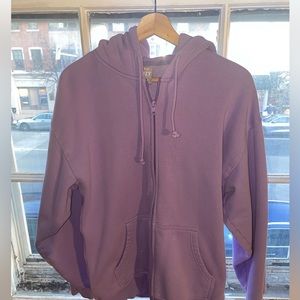 Aritzia Tna Cozy Boyfriend Fleece Zip Up